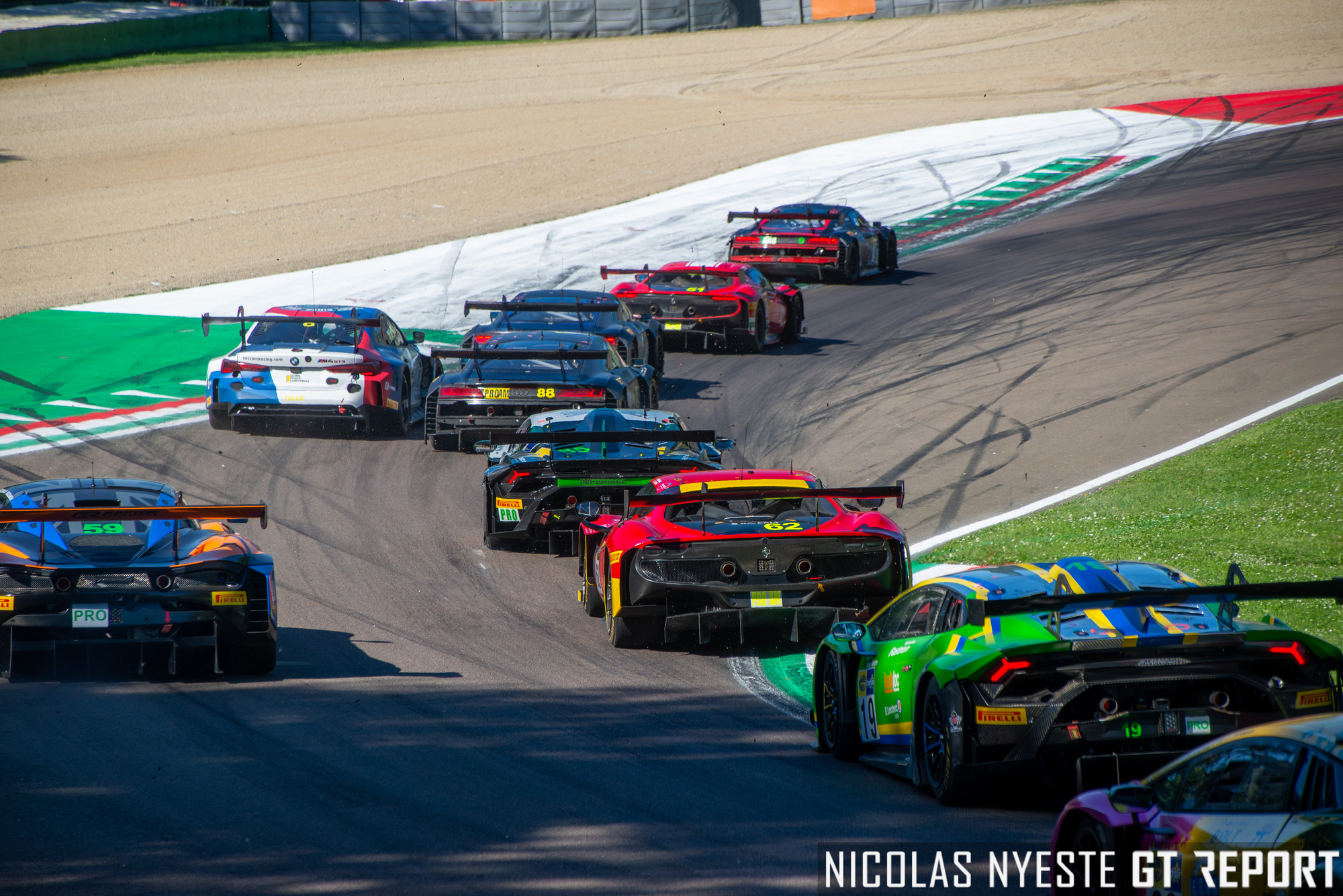 Italian GT Championship (CIGT) Sprint Race 2 at Imola 2026.