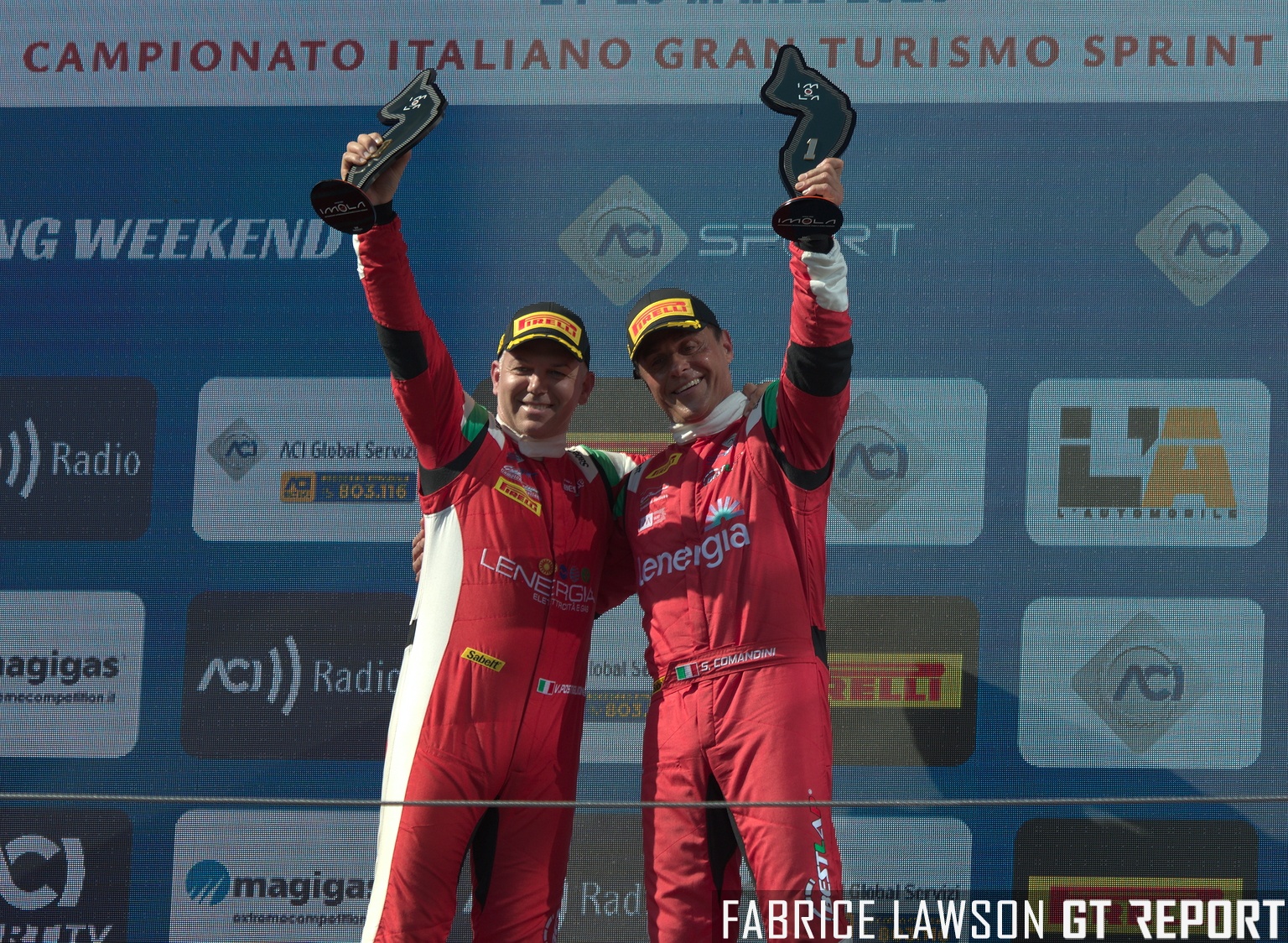Best Lap's Vito Postiglione and Stefano Comandini win Italian GT Championship (CIGT) Sprint Race 2 at Imola 2026.