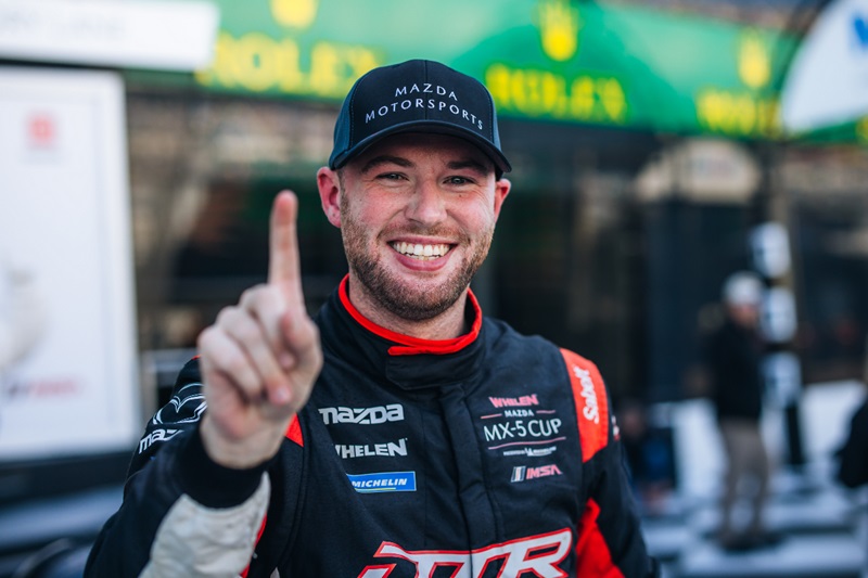 Jared Thomas, Justin Adakonis Lead Day 1 of Mazda MX-5 Testing at Indy