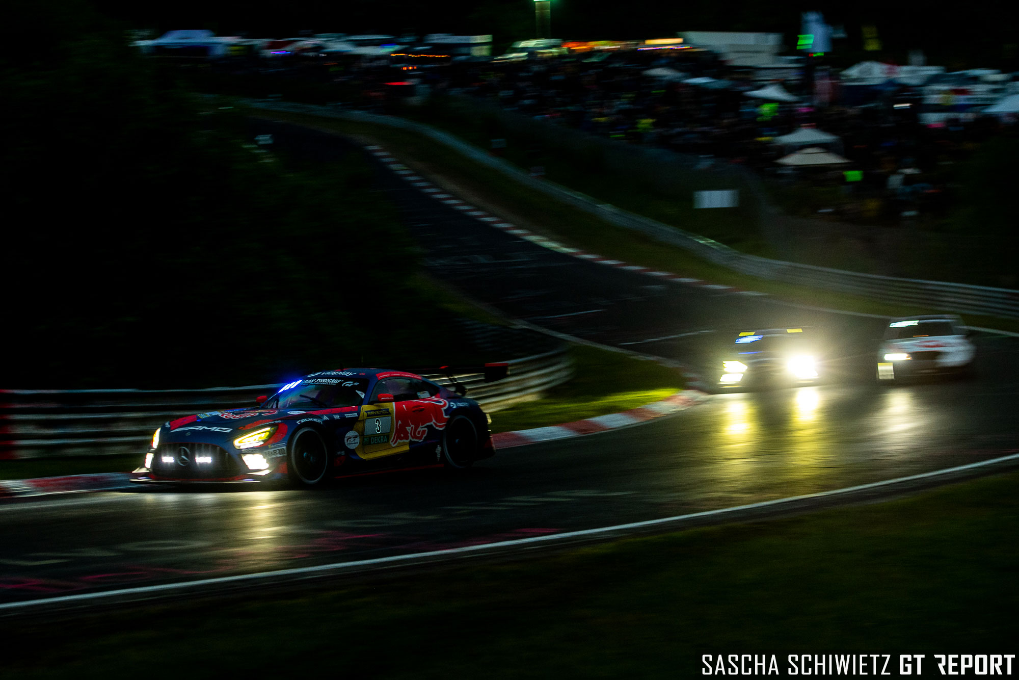 Nürburgring 24h – 9 Hours: Winward’s Ravenol and Verstappen Mercedes-AMG GT3s lead at midnight as contenders fall
