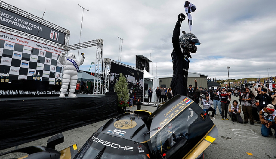 Laurin Heinrich Executes Last-Lap Pass to Earn JDC-Miller’s First GTP Victory at Laguna Seca