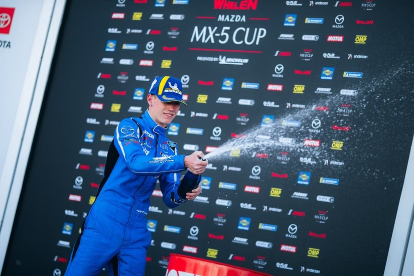 Jeremy Fletcher Holds Off Jared Thomas in Race 1 to Score First Mazda MX-5 Cup Win Since Daytona at Mid-Ohio